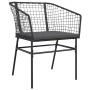 Set de comedor de jardín 7 piezas cojines ratán sintético negro de , Conjuntos de jardín - Ref: Foro24-3334504, Precio: 473,0...