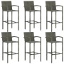 Conjunto de bar para jardín 7 piezas gris de vidaXL, Conjuntos de jardín - Ref: Foro24-3068018, Precio: 569,12 €, Descuento: %