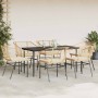Juego de comedor de jardín 7 pzas con cojines ratán PE marrón de , Conjuntos de jardín - Ref: Foro24-3334510, Precio: 396,81 ...