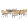 Juego de comedor de jardín 7 pzas con cojines ratán PE marrón de , Conjuntos de jardín - Ref: Foro24-3334525, Precio: 609,65 ...