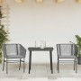 Juego comedor jardín 3 pzas cojines ratán sintético vidrio gris de , Conjuntos de jardín - Ref: Foro24-3334527, Precio: 247,3...