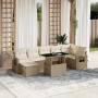 Set de sofás de jardín y cojines 8 piezas ratán sintético beige en Conjuntos de jardín | Comprar online en Foru.es