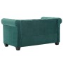 Sofá chesterfield de 2 plazas de terciopelo 146x75x72 cm verde de , Sofás - Ref: Foro24-247149, Precio: 434,93 €, Descuento: %