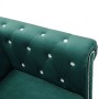 Sofá chesterfield de 2 plazas de terciopelo 146x75x72 cm verde de , Sofás - Ref: Foro24-247149, Precio: 434,93 €, Descuento: %