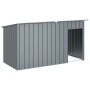Caseta perros con tejado acero galvanizado gris 196x91x110 cm de , Casetas para perros - Ref: Foro24-172575, Precio: 207,30 €...