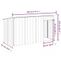 Caseta perros con tejado acero galvanizado gris 196x91x110 cm de , Casetas para perros - Ref: Foro24-172575, Precio: 207,30 €...