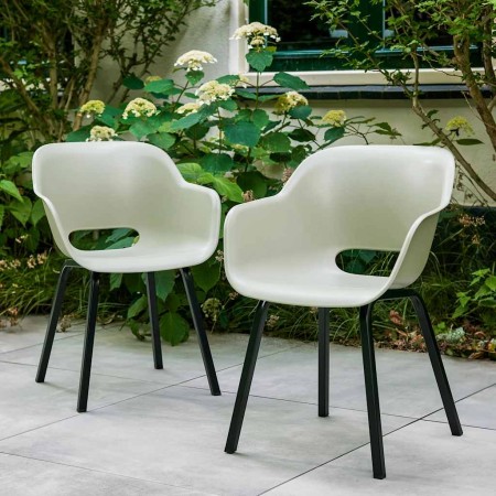 Silla de jardín Keter con patas de metal "Noa" 2 piezas Silver Sage de , Sillas de jardín - Ref: Foro24-447616, Precio: 151,3...