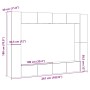 Mueble para TV de pared madera contrachapada artesanal 8 piezas de , Muebles TV - Ref: Foro24-3328978, Precio: 512,97 €, Desc...