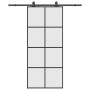 Puerta corredera con set herrajes negro 90x205 cm vidrio ESG de , Puertas - Ref: Foro24-3375805, Precio: 282,08 €, Descuento: %