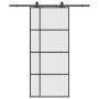 Puerta corredera con set herrajes negro 90x205 cm vidrio ESG de , Puertas - Ref: Foro24-3375811, Precio: 318,88 €, Descuento: %