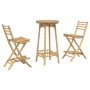 Conjunto de bar para exterior de 3 piezas plegable de bambú de , Conjuntos de jardín - Ref: Foro24-4108231, Precio: 230,37 €,...