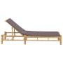 Tumbona con cojines 55x199x30 cm bambú de , Tumbonas - Ref: Foro24-4108227, Precio: 203,91 €, Descuento: %
