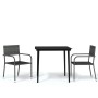 Juego de comedor para jardín 3 piezas gris de , Conjuntos de jardín - Ref: Foro24-3099595, Precio: 180,52 €, Descuento: %