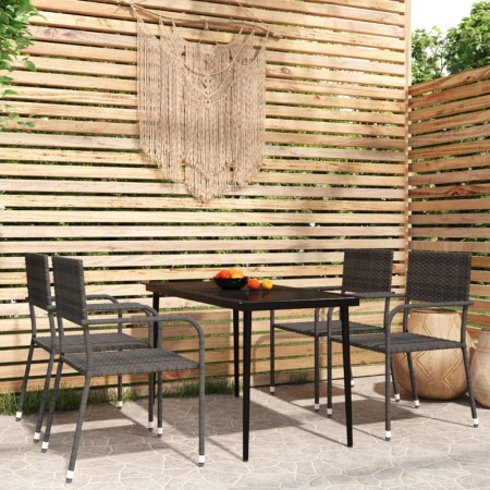 Juego de comedor de jardín 5 piezas gris de , Conjuntos de jardín - Ref: Foro24-3099597, Precio: 214,05 €, Descuento: %