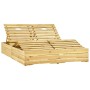Tumbona doble y cojines madera pino impregnada gris de , Tumbonas - Ref: Foro24-3065985, Precio: 292,92 €, Descuento: %