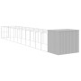 Caseta perro corral acero galvanizado gris claro 214x1273x181cm de , Casetas para perros - Ref: Foro24-3189130, Precio: 982,0...