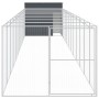Caseta perros con corral acero galvanizado gris 214x1273x181 cm de , Casetas para perros - Ref: Foro24-3189124, Precio: 1,00 ...