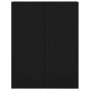Aparador alto madera contrachapada negro 69,5x34x180 cm de , Aparadores - Ref: Foro24-3195972, Precio: 172,43 €, Descuento: %