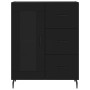 Aparador alto madera contrachapada negro 69,5x34x180 cm de , Aparadores - Ref: Foro24-3189526, Precio: 163,52 €, Descuento: %