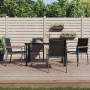 Sillas de jardín 4 uds textilene y acero negro 55x61,5x90 cm de , Sillas de jardín - Ref: Foro24-3187085, Precio: 183,92 €, D...