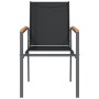 Sillas de jardín 4 uds textilene y acero negro 55x61,5x90 cm de , Sillas de jardín - Ref: Foro24-3187085, Precio: 183,92 €, D...