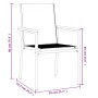 Sillas de jardín 4 uds textilene y acero negro 55x61,5x90 cm de , Sillas de jardín - Ref: Foro24-3187085, Precio: 183,92 €, D...
