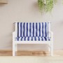 Cojines banco jardín 2 uds tela a rayas azul blanco 100x50x7 cm de , Cojines para sillas y sofás - Ref: Foro24-361671, Precio...