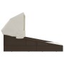 Tumbona con toldo plegable ratán sintético marrón 200x114x128cm de , Camas para exteriores - Ref: Foro24-362272, Precio: 328,...