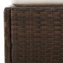 Tumbona con toldo plegable ratán sintético marrón 200x114x128cm de , Camas para exteriores - Ref: Foro24-362272, Precio: 328,...
