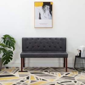 Banco de piel de ante artificial gris 120 cm de , Bancos para recibidores y almacenamiento - Ref: Foro24-288574, Precio: 227,...