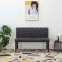 Banco de piel de ante artificial gris 120 cm de , Bancos para recibidores y almacenamiento - Ref: Foro24-288574, Precio: 227,...
