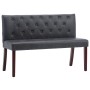 Banco de piel de ante artificial gris 120 cm de , Bancos para recibidores y almacenamiento - Ref: Foro24-288574, Precio: 227,...