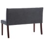 Banco de piel de ante artificial gris 120 cm de , Bancos para recibidores y almacenamiento - Ref: Foro24-288574, Precio: 227,...