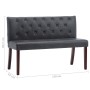 Banco de piel de ante artificial gris 120 cm de , Bancos para recibidores y almacenamiento - Ref: Foro24-288574, Precio: 227,...