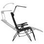 Tumbona plegable de textilene negro de , Tumbonas - Ref: Foro24-312467, Precio: 93,70 €, Descuento: %
