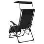Tumbona plegable de textilene negro de , Tumbonas - Ref: Foro24-312467, Precio: 93,70 €, Descuento: %