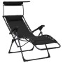 Tumbona plegable de textilene negro de , Tumbonas - Ref: Foro24-312467, Precio: 93,70 €, Descuento: %