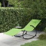 Tumbona mecedora de acero y textileno verde de , Tumbonas - Ref: Foro24-318115, Precio: 85,20 €, Descuento: %
