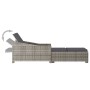 Tumbona de jardín con cojín de ratán sintético gris oscuro de , Tumbonas - Ref: Foro24-317180, Precio: 230,54 €, Descuento: %