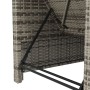 Tumbona de jardín con cojín de ratán sintético gris oscuro de , Tumbonas - Ref: Foro24-317180, Precio: 230,54 €, Descuento: %