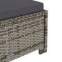 Tumbona de jardín con cojín de ratán sintético gris oscuro de , Tumbonas - Ref: Foro24-317180, Precio: 230,54 €, Descuento: %