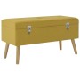 Banco con compartimento de terciopelo amarillo mostaza 80 cm de , Bancos para recibidores y almacenamiento - Ref: Foro24-3299...
