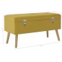 Banco con compartimento de terciopelo amarillo mostaza 80 cm de , Bancos para recibidores y almacenamiento - Ref: Foro24-3299...