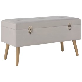 Banco con compartimento de terciopelo gris 80 cm de , Bancos para recibidores y almacenamiento - Ref: Foro24-329932, Precio: ...