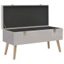 Banco con compartimento de terciopelo gris 80 cm de , Bancos para recibidores y almacenamiento - Ref: Foro24-329932, Precio: ...