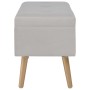 Banco con compartimento de terciopelo gris 80 cm de , Bancos para recibidores y almacenamiento - Ref: Foro24-329932, Precio: ...