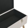 Banco con compartimento de terciopelo gris 80 cm de , Bancos para recibidores y almacenamiento - Ref: Foro24-329932, Precio: ...