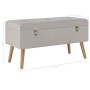 Banco con compartimento de terciopelo gris 80 cm de , Bancos para recibidores y almacenamiento - Ref: Foro24-329932, Precio: ...