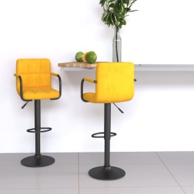 Taburetes de cocina 2 unidades terciopelo amarillo mostaza de , Taburetes de cocina - Ref: Foro24-334666, Precio: 144,66 €, D...