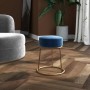 Hocker redondo azul terciopelo de , Taburetes y sillas plegables - Ref: Foro24-340254, Precio: 47,02 €, Descuento: %